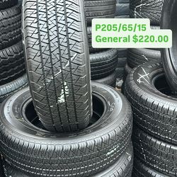 General Set Of Four 205/65R15 $220
