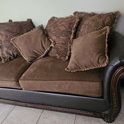 Brown Sofa Set (2 Pieces)