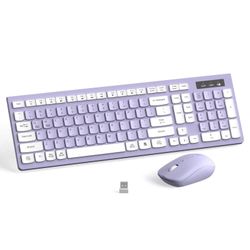 Wireless Keyboard and Mouse Combo, Full-Sized Wireless Keyboard and Adjustable DPI Mouse