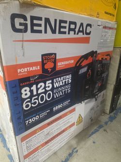Generac Dual Fuel Portable Generator 8125W new