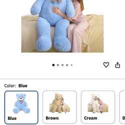 5ft Blue Bear