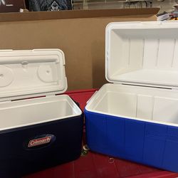 2 Coleman coolers. Used in good condition