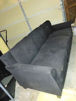Black cloth couch 3 seat