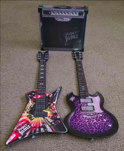 WowWee Paper Jamz Lot - 2 Guitars & Amp Bundle (Tested & Working)