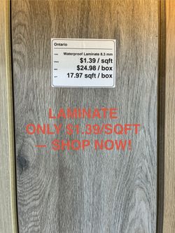 SALE! Ontario Waterproof Laminate Flooring 8.3mm