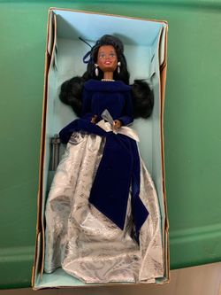 Winter Velvet Barbie Doll African American 1995 Avon Exclusive 1st in A Series