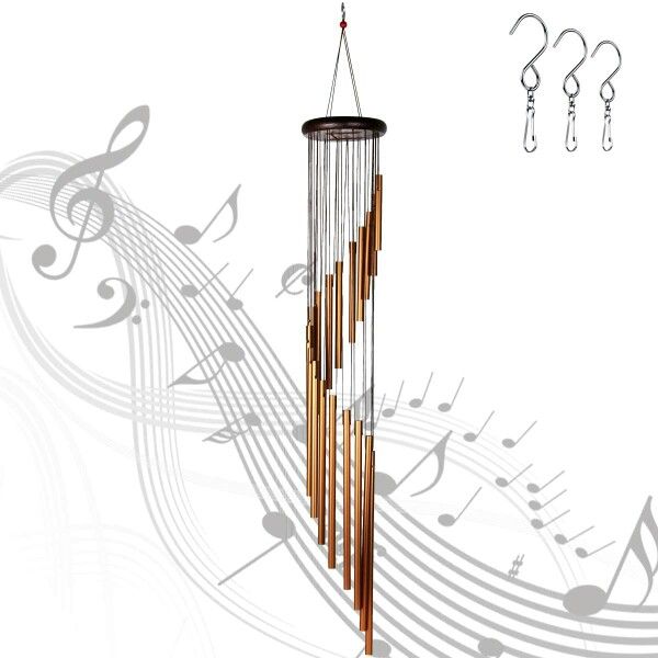Lärge Oūtdòor Golden Wind Chimes