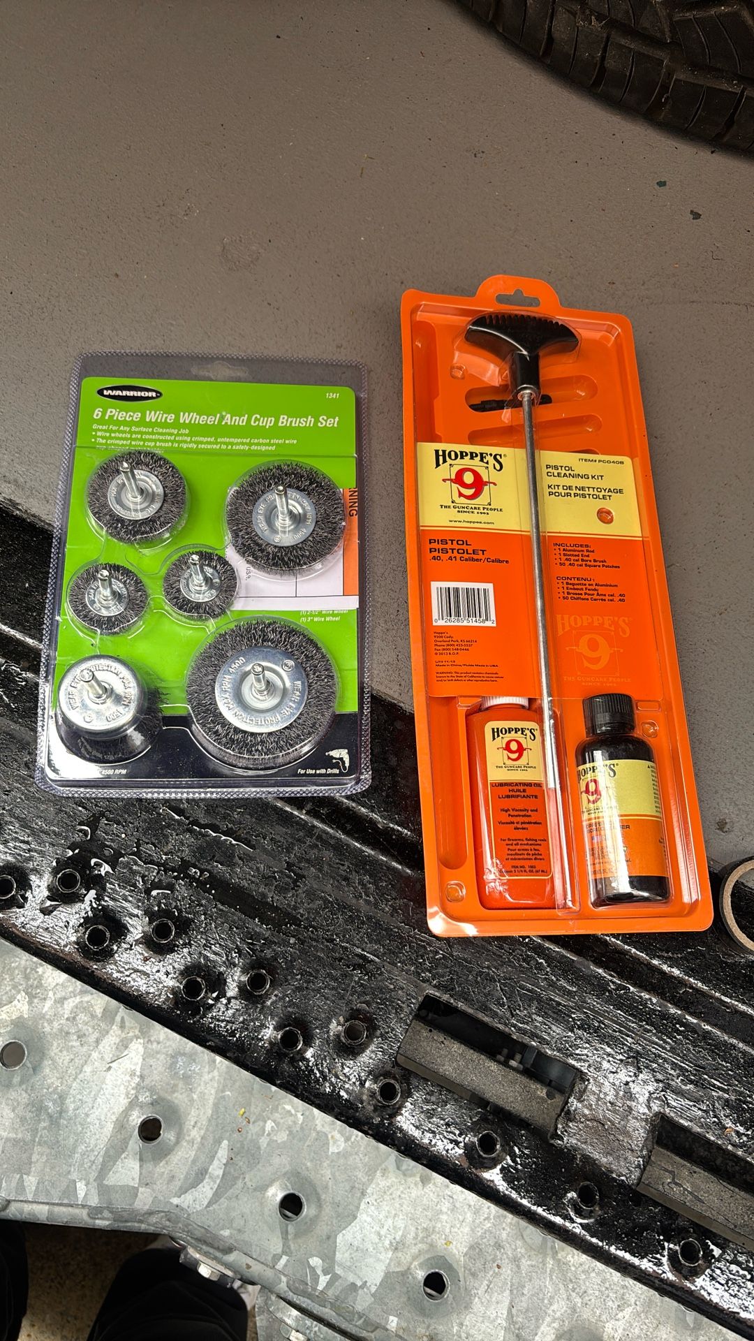 New Wire Brush Drill Set & Hoppe’s Pistol Cleaning Kit (.40/.41 cal)