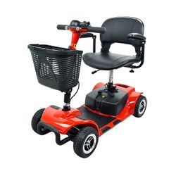 4 Wheel Mobility Scooter Folding Drive Device, Loading Capacity 265 lbs (red)
