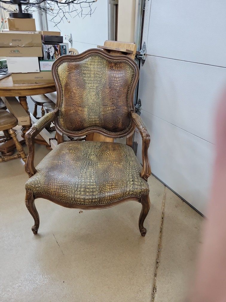 Real Alligator Skin Chairs