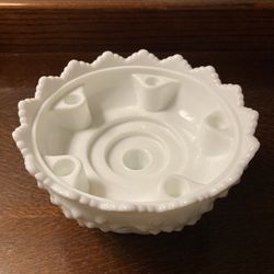 Fenton Milk Glass Hobnail Candle Holder