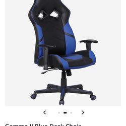 Gamma II Blue Desk/ Gaming Chair