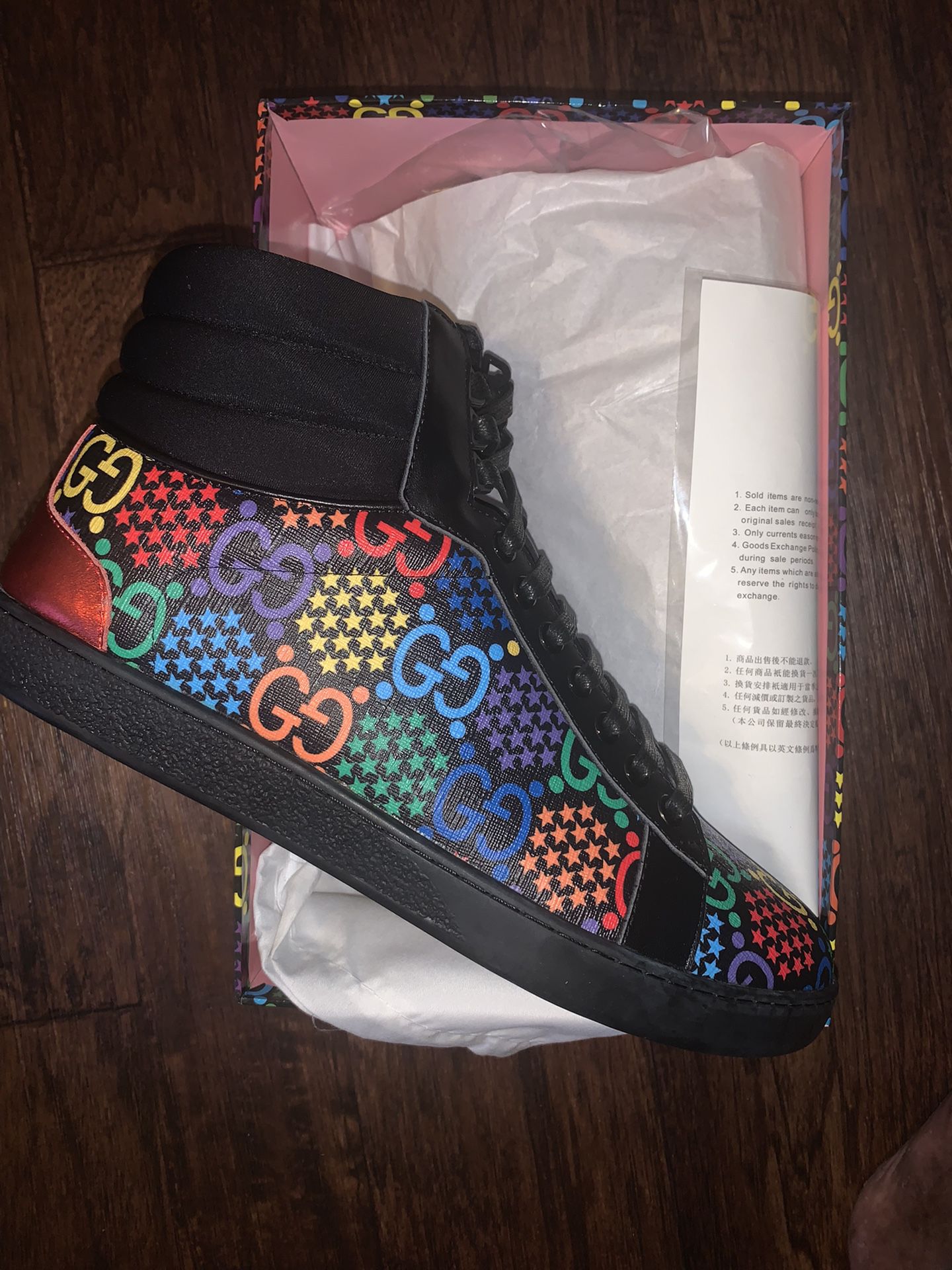 Gucci Psychadelic Ace Sneakers Size 43 (9.5-10)