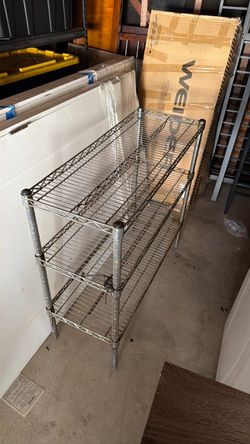 3-Tier Heavy-Duty Chrome Wire Shelving Rack