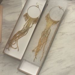 Custom Real Gold Beads Earrings 