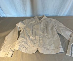 White Long Sleeve Button-Down Shirt
