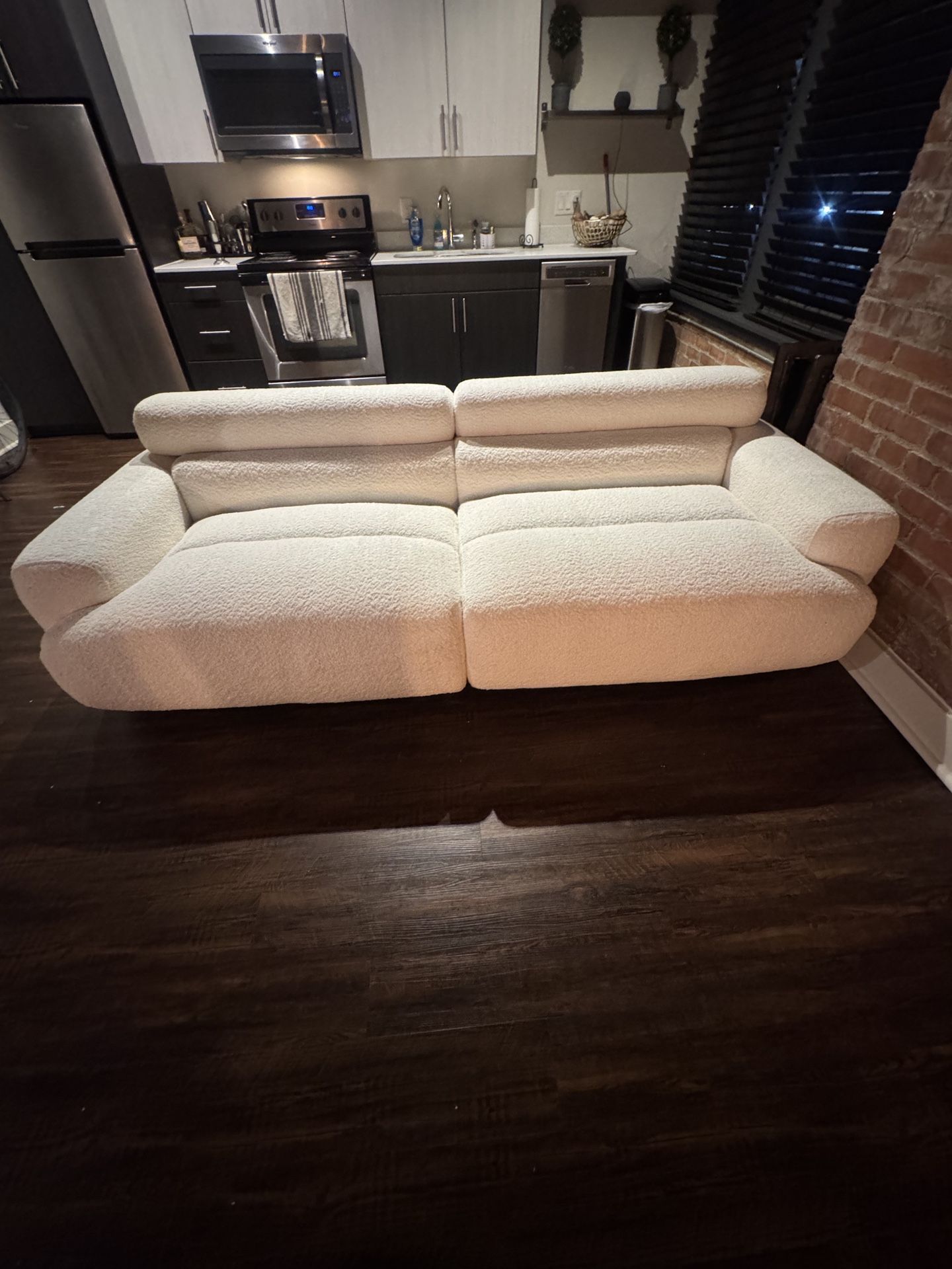 89" White Cloud Loveseat Sofa Couch!
