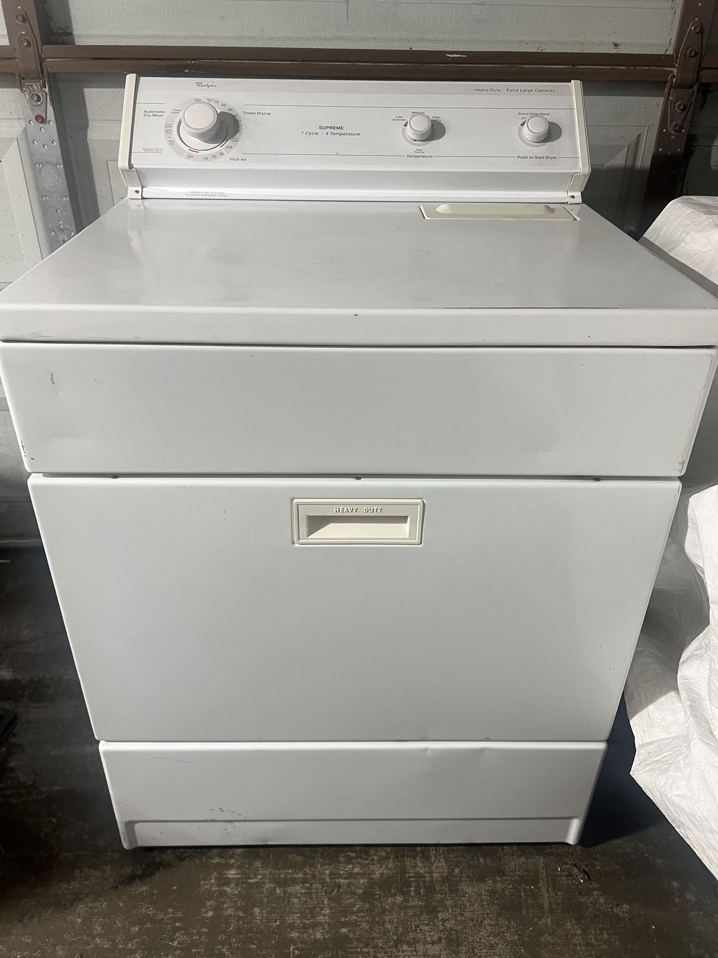 Dryer electric whirlpool