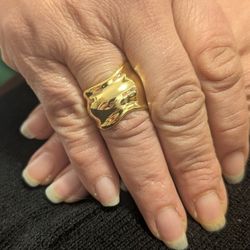 Elsa Peretti Tiffany & Co Bone Cuff 18kt Yellow Gold Ring