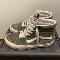 High Top Suede Olive Green Size Men’s 5.5/Womens 7