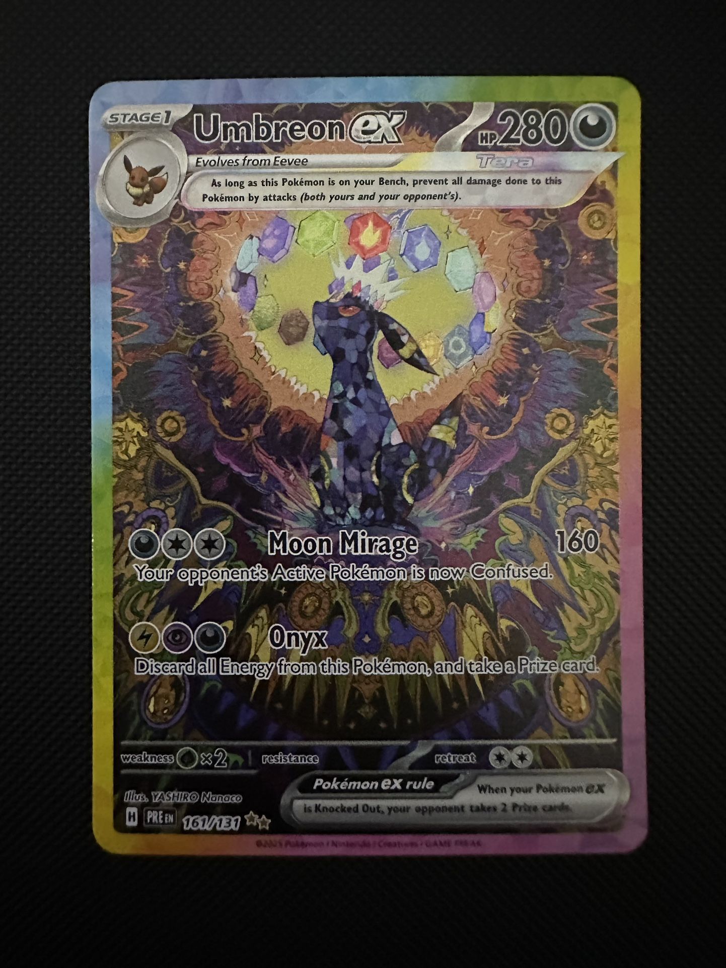 Pokemon TCG RAW Prismatic Evolutions Umbreon EX 161/131