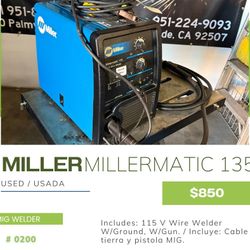 0200 - MILLER MILLERMATIC 135 – MIG Welder / VITAL ARC WELDING