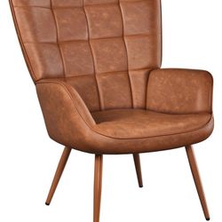 Yaheetech Faux Leather Living Room Accent Chair-ONLY 1 AVAILABLE 