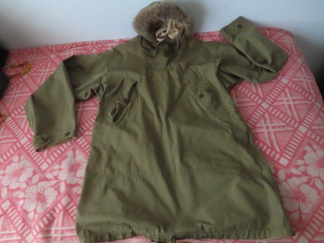 foster bros sportswear WORLD WAR II REVERSIBLE  SNOW VINTAGE PARKA fur trim S