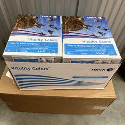 10 Reams (5000 Sheets) Gray Pastel Xerox Vitality Colors Printer Paper – 8.5x11”, 20 lb