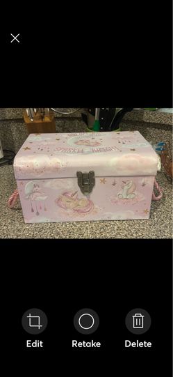 Pastel-pink ProCase Unicorn Jewelry Box featuring whimsical illustrations.