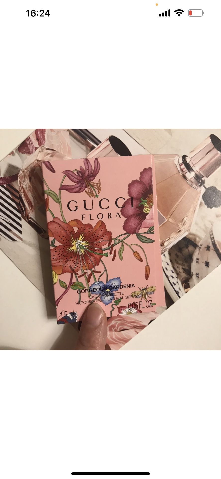 Gucci Flora Gorgeous Gardenia Eau de Toilette EDT Perfume Sample .05 oz