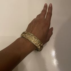 Golden Rhinestone Bangle 