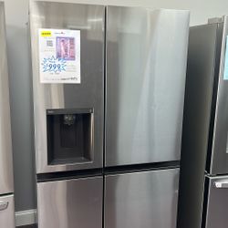 Refrigerator Side By Side Stainless Steel 36” New Open Box Scratch And Dents 