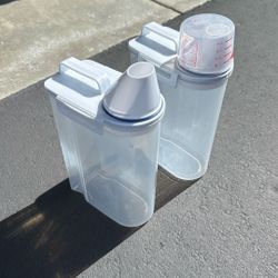 Set Of Plastic Cereal Pasta Containers 