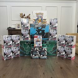 Pokemon White Flare Booster Bundles, Twilight Masquerade Etb,  Prismatic Booster Bundle, Black Bolt ETB, And Surging Sparks Booster Box