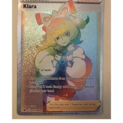 Klara 217/198 Rainbow Secret Rare 2021 Pokemon Chilling Reign NM