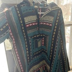 Colorful Striped Baja Hoodie Pullover 