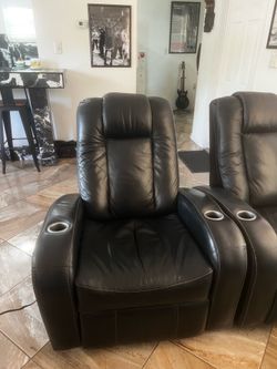2 theater style recliners