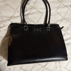 Kate Spade Black Leather Tote / Shoulder Bag – Classic & Clean