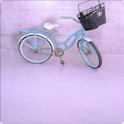 Teal Cruiser Bike with Front Basket
