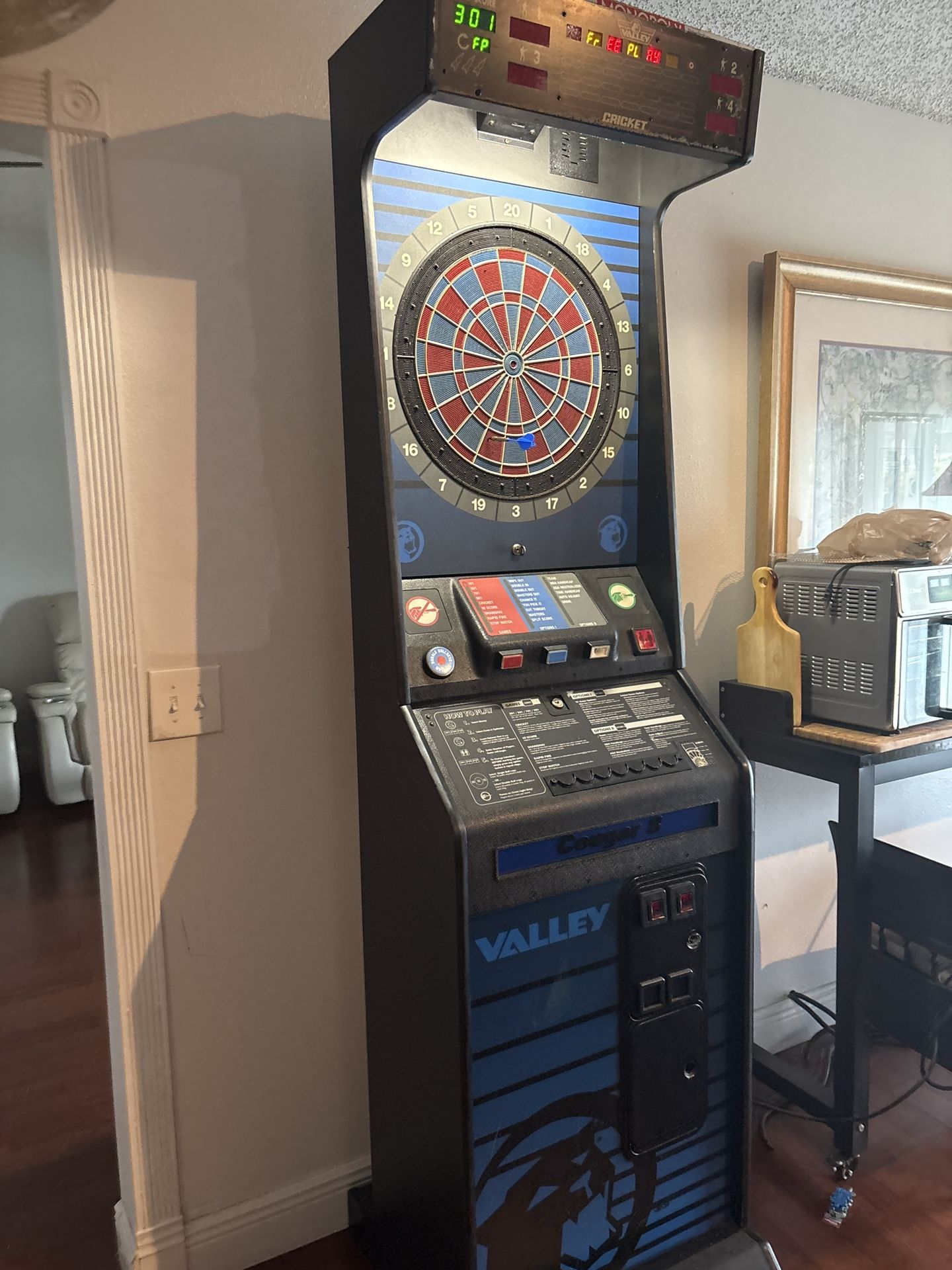 Cougar Eight Valley Dart Game Bar In Industrial