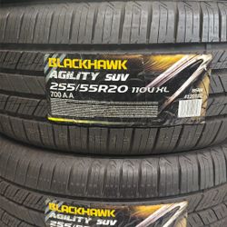 NEW TIRES BLACK HAWK 255/55/20 70k Millas