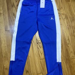 Air Jordan Blue Athletic Brand Tapered Joggers Pants Men’s Size L New!