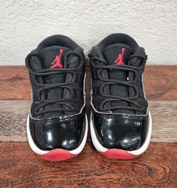 Nike Jordan 11 Retro Low (TD) 'Bred' Toddlers' Shoes Black / Varsity Red 8C
