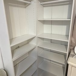 Two Shelfs Modified For Baby Clothes 