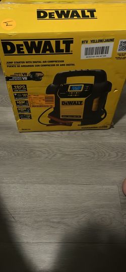 DEWALT 1600-Peak Amp Portable Jump Starter with Digital Compressor and USB Power Bank