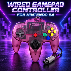 Wired Controller Compatible With Nintendo 64 N64 Joystick Video Game Console
