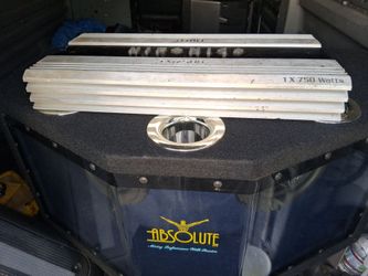 Dual coils 10" subwoofer & amplifier hiphonics