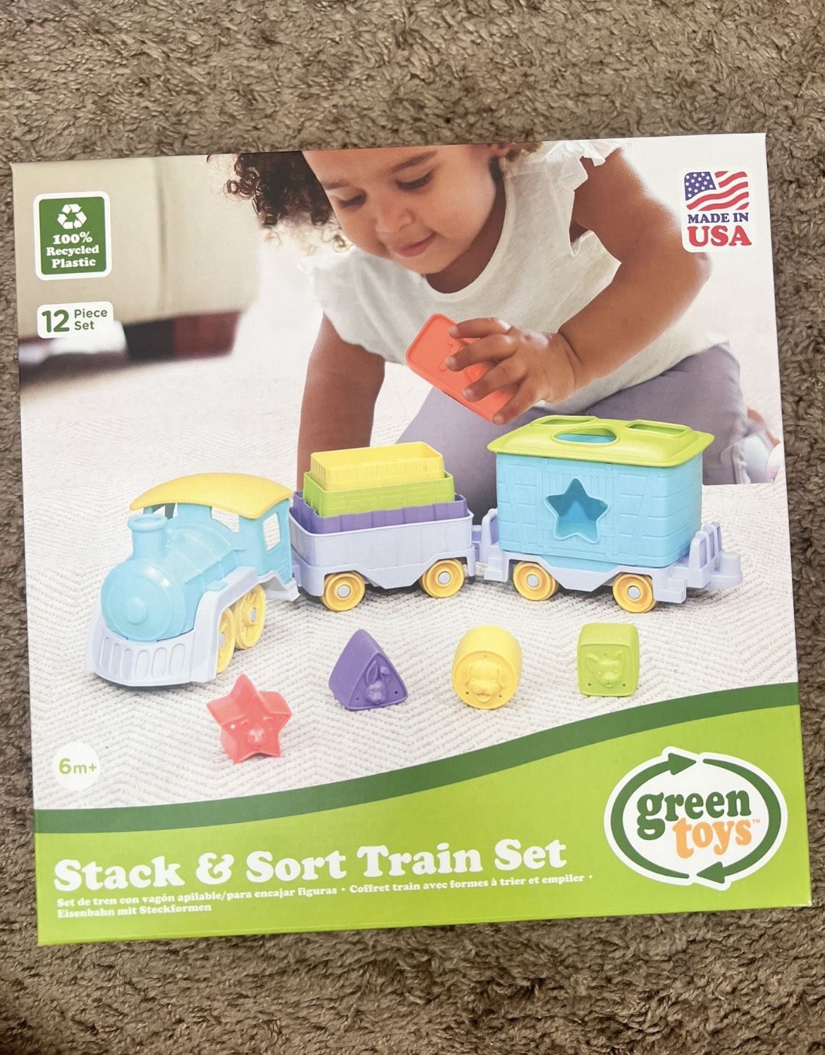 Stack & Sort Train - Green Kids Toys