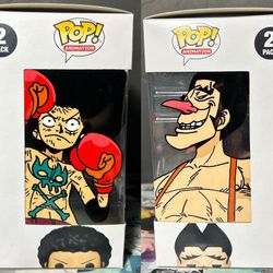 One Piece Luffy & Foxy 2 Pack Funko Pop With Custom Box Art 